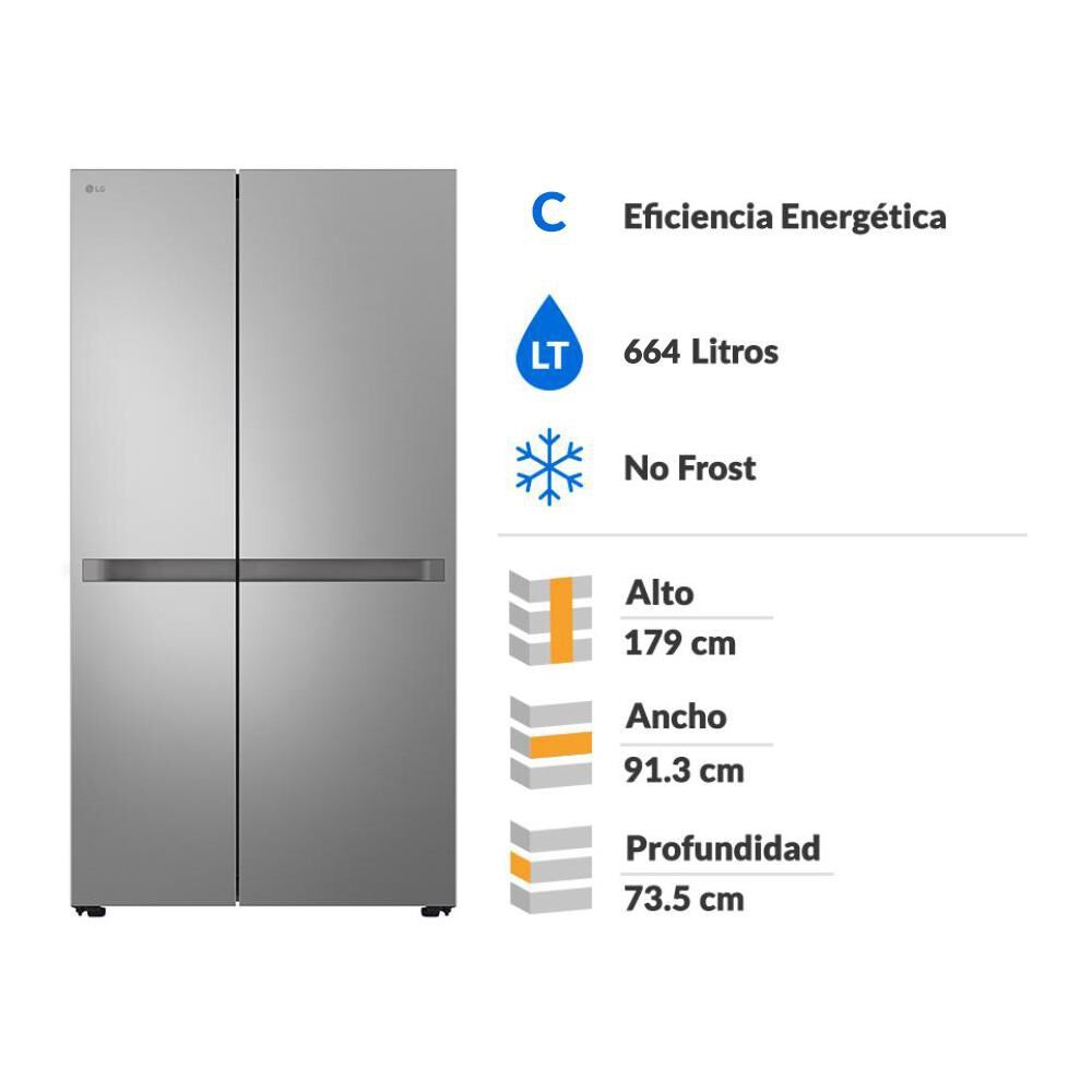 Refrigerador Side By Side LG GS66SBPY / No Frost / 664 L / C image number 1.0